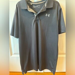 Youth XL Under Armour Black Golf Polo